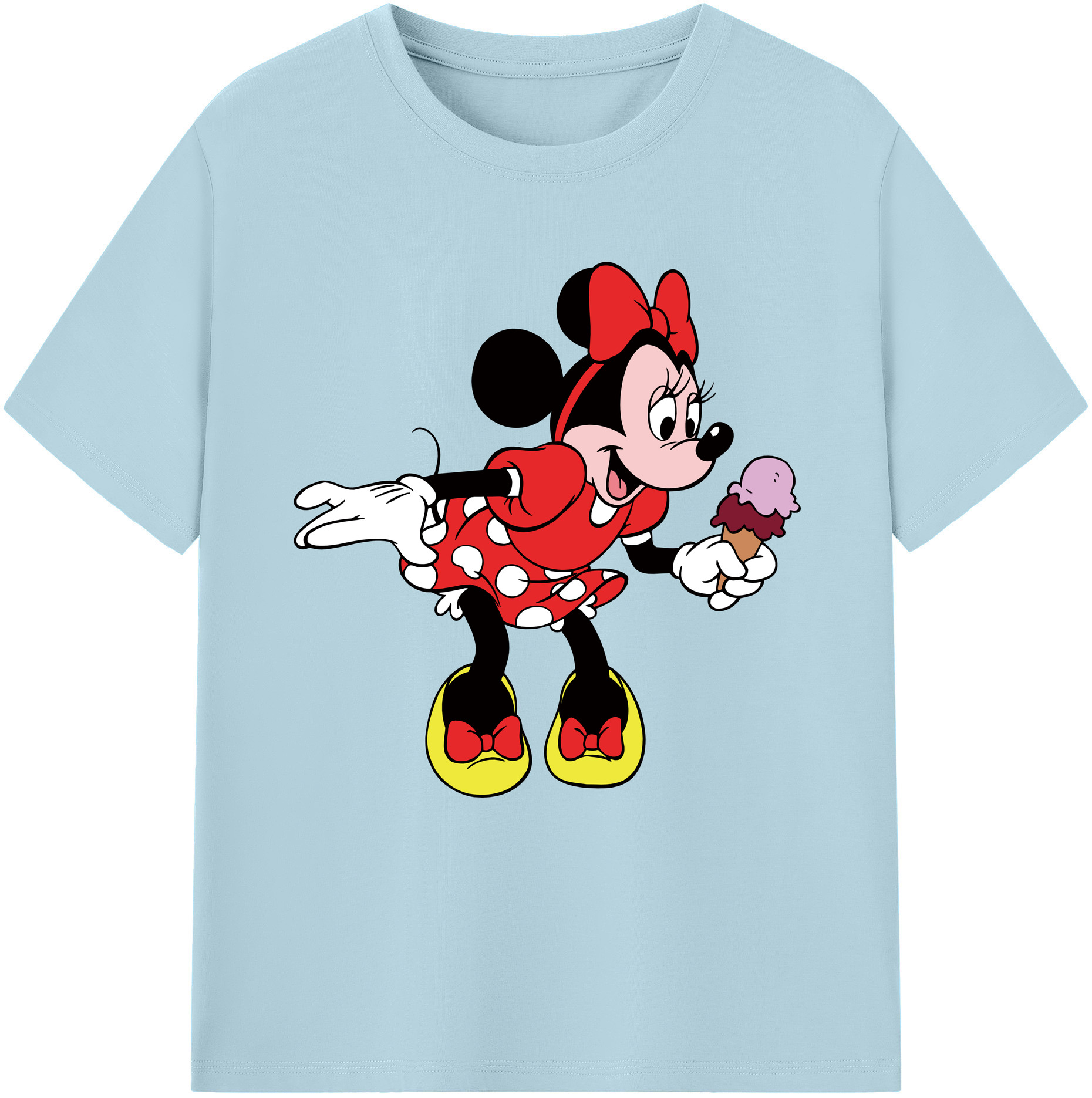 （画像用） ミッキーマウス Mickey Mouse 綿100％半袖Tシャツ（フロントプリント）